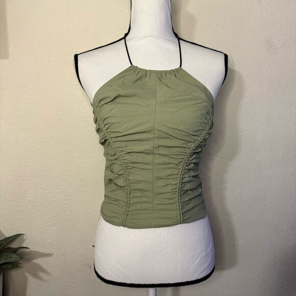 Gilded Intent Buckle Cinched Halter Tank Top - Picture 2 of 5